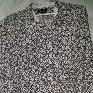 Mens button down print shirt